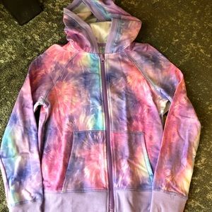 90 degree by reflex, girls size large, knit full zip hoodie.